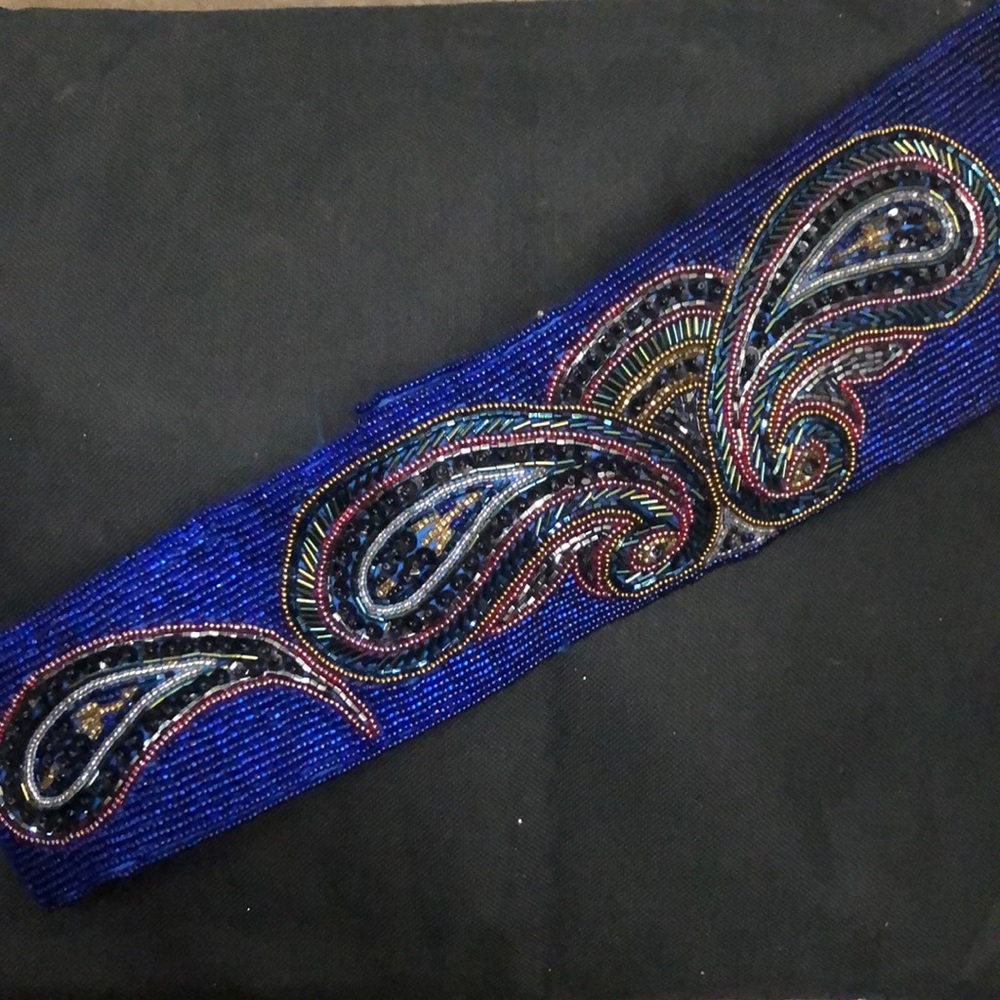 Vintage 40’s paisley beaded belt